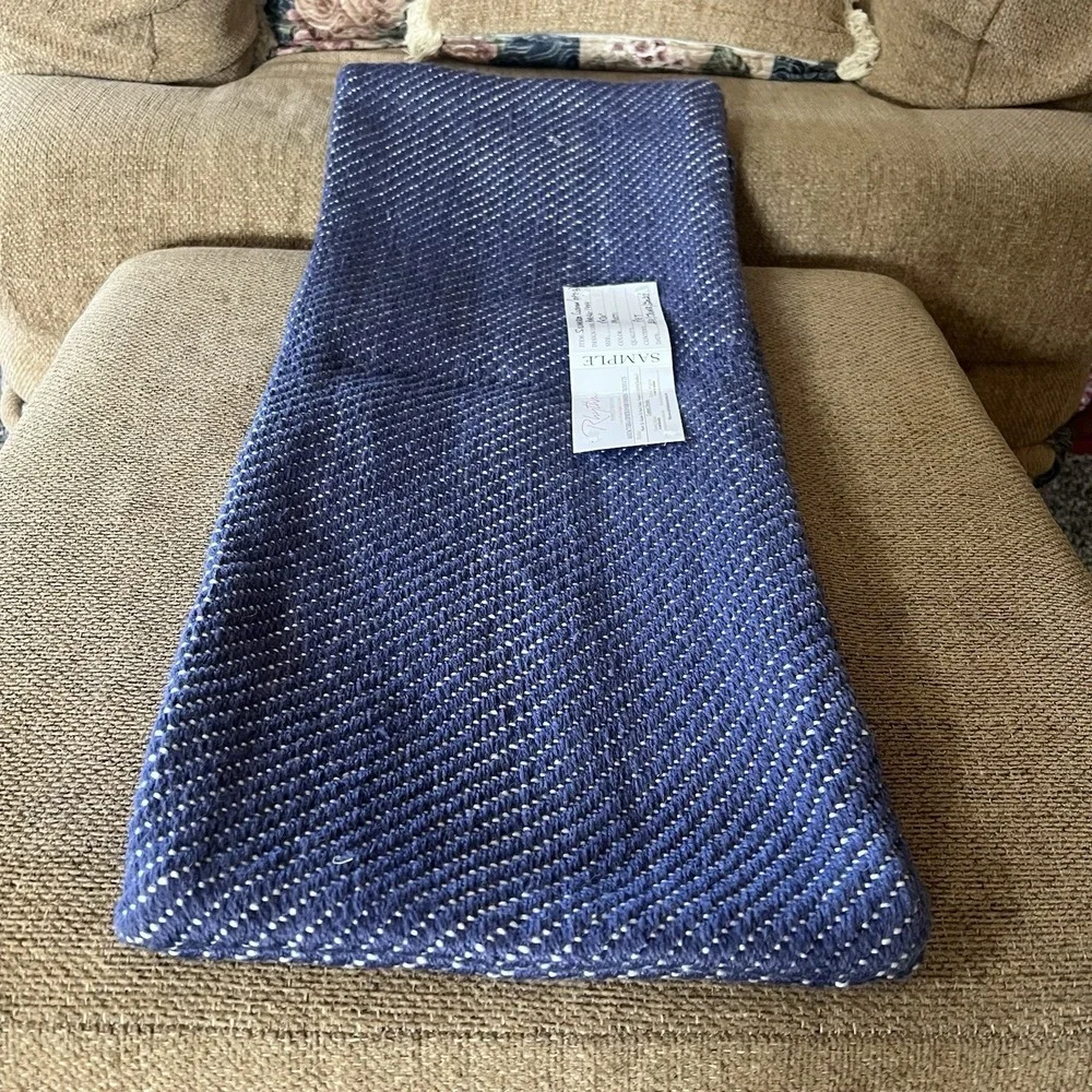 Basketweave‎ Decorative Pillow cover 11'' x 30'' blue, gray, and white tones